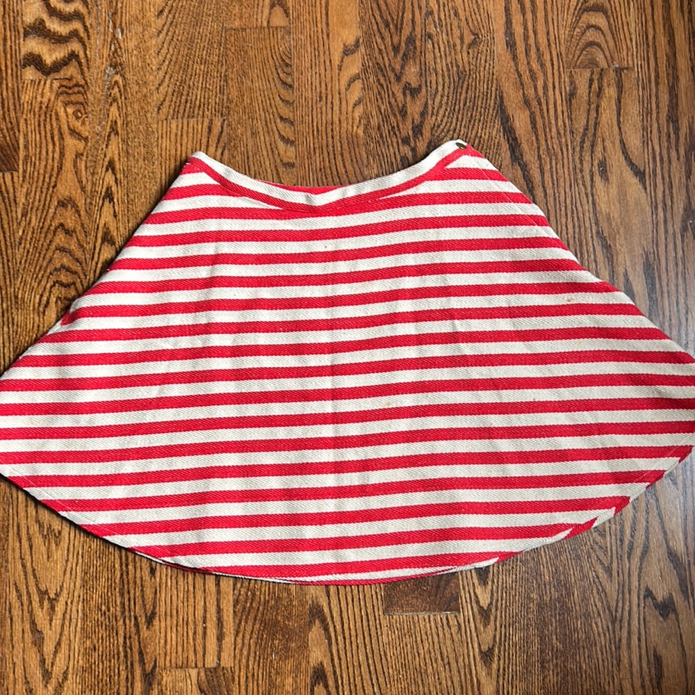 Cream and red stripped skirt